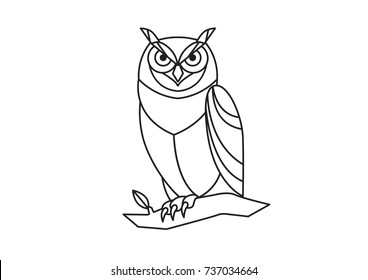 Cute vector owl characters showing different species. Vector illustration