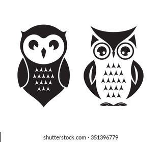 Cute vector owl icons