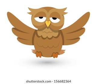 cute vector owl illustration