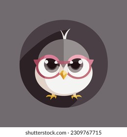 Cute vector owl illustration or icon