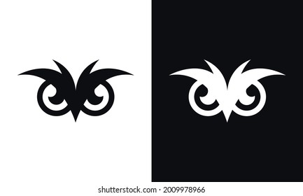 Cute vector owl logo design template 