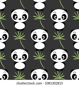 cute vector panda pattern