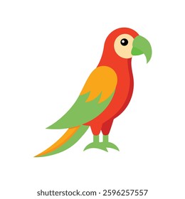 cute vector parrot isolate on white background