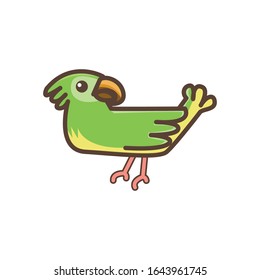 
süßer Papagei aus Vektorillustration mit Umriss