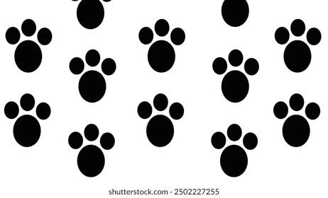 
Cute vector paws. Abstract animal background