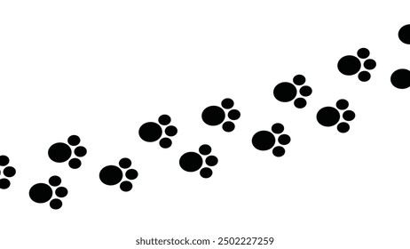 
Cute vector paws. Abstract animal background