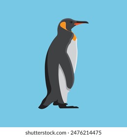 cute vector penguin for childrens sketchbook design and arctic animal icon emblem