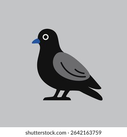 Cute vector pigeon with unique design, perfect for kids' projects and decor.