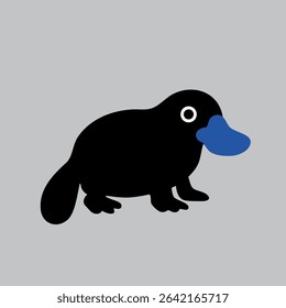 Cute vector platypus with unique design, perfect for kids' projects and decor.