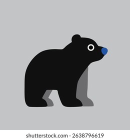 Cute vector polar bear with big eyes, simple design, great for kids' projects and decor.