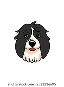 Retrato de vetor bonito de um cão em um fundo branco