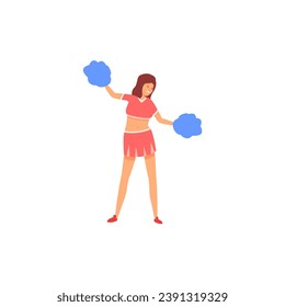 cute vector pose of cheerleading woman