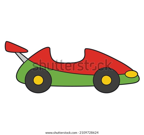 Cute vector racing car. Vector cartoon cars.\
Vector illustration for\
children
