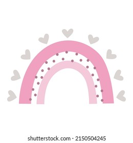 Cute vector rainbow illustration. Design element.