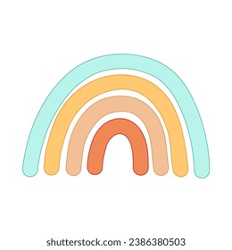 El arco iris vector lindo aislado en blanco.