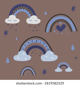Clipart-Vektorgrafik-Regenbohren