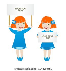 cute vector redhead girl