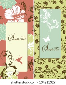 cute vector retro banners