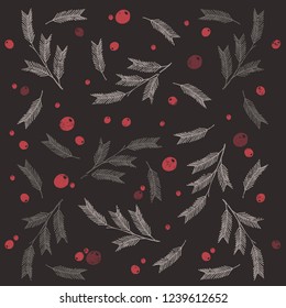Cute vector rustic style postcard. Shabby illustration. 