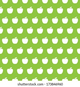 Cute Vector Seamless Apple Pattern