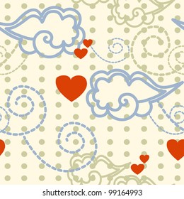 cute vector seamless background