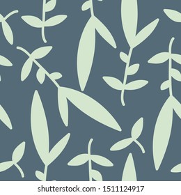 Cute vector seamless leafs pattern