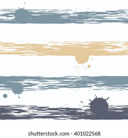 Cute vector seamless pattern . Brush strokes and blots.  Endless texture can be used for printing onto fabric or paper