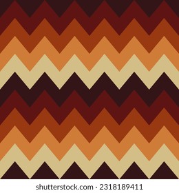 Cute vector seamless pattern. fall zigzag pattern. Decorative element, design template with fall season tone. fall season zigzag pattern.