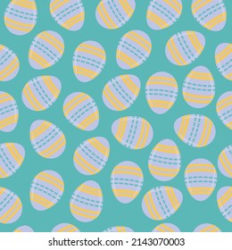 cute vector seamless pattern on Easter theme, Vector seamless pattern, simple flat design. Eastern eggs 