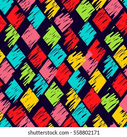Cute vector seamless pattern with rhombuses. Abstract background