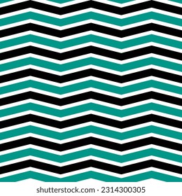 Cute vector seamless pattern. zigzag line pattern. Decorative element, design template with black and green color.