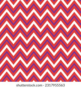 Cute vector seamless pattern. zigzag line pattern. Decorative element, design template with red and purple line color.