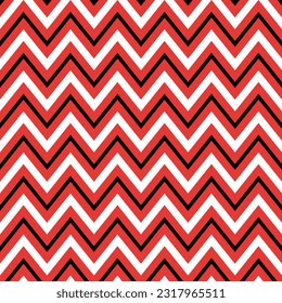 Cute vector seamless pattern. zigzag line pattern. Decorative element, design template with red and black line color.