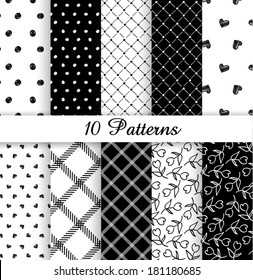 Cute vector seamless patterns