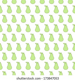 Cute Vector Seamless Pear Pattern