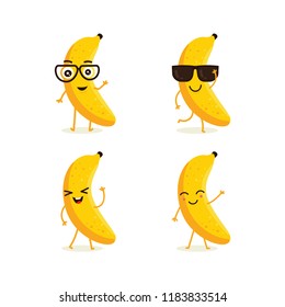 sorridente desenho fofo kawaii de personagem banana 4858375 Vetor no  Vecteezy