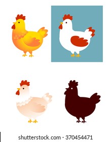 Cute Vector Set of Chicken various Style