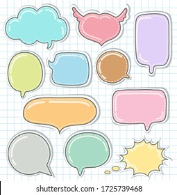 cute vector set of hand-drawn arrows,Hand drawn set speech bubbles with handwritten.