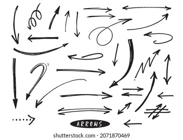  cute vector set of hand-drawn arrows,Hand drawn set of speech bubbles with handwritten,
doodle arrows for graphic and web design