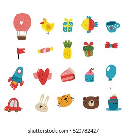 Cute vector set for kids