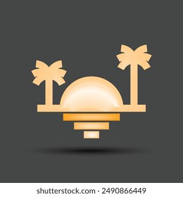 cute Vector set of logo design templates, icons and badges for social media highlight with Tropical