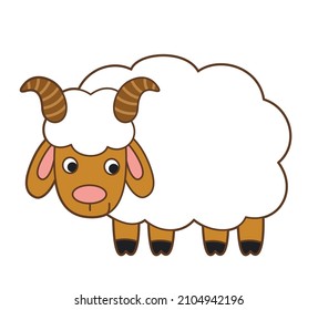 
Ovejas portadoras. Animales de dibujos animados vectores. Ilustración de vectores para niños