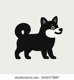 Vetor bonito Shiba Inu com design único, perfeito para projetos infantis e decoração.