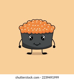 Cute vector shusi cartoon character