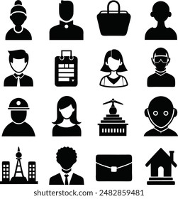 A cute vector silhouette illustration