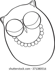 Oveja vectorial corta en forma de contorno para colorear
