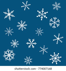 Cute vector snowflakes for the winter decor. May be used for cards, invitations or other vector design