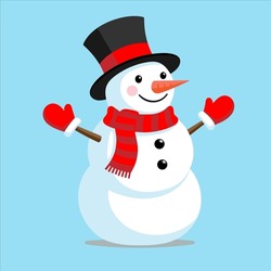 Toppa Ricamata A Ferro Da Stiro Pupazzo Di Neve Con Cappello - Decorazione Craft Per Natale, 8.5 Cm