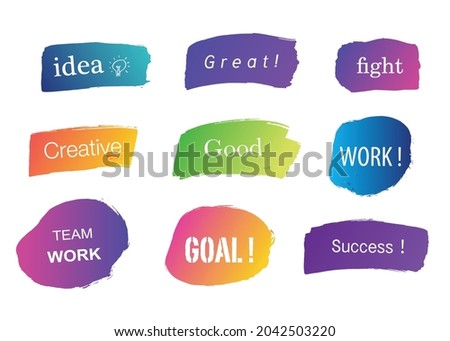 Cute vector speech bubble colorful set,Hand drawn set of speech bubbles with handwritten for book ,card, business, poster design. Vector illustration design for fashion fabrics, textile graphics