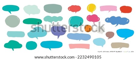 Cute vector speech bubble colorful set,Hand drawn set of speech bubbles with handwritten for book ,card, business, poster design. Vector illustration design for fashion fabrics, textile graphics